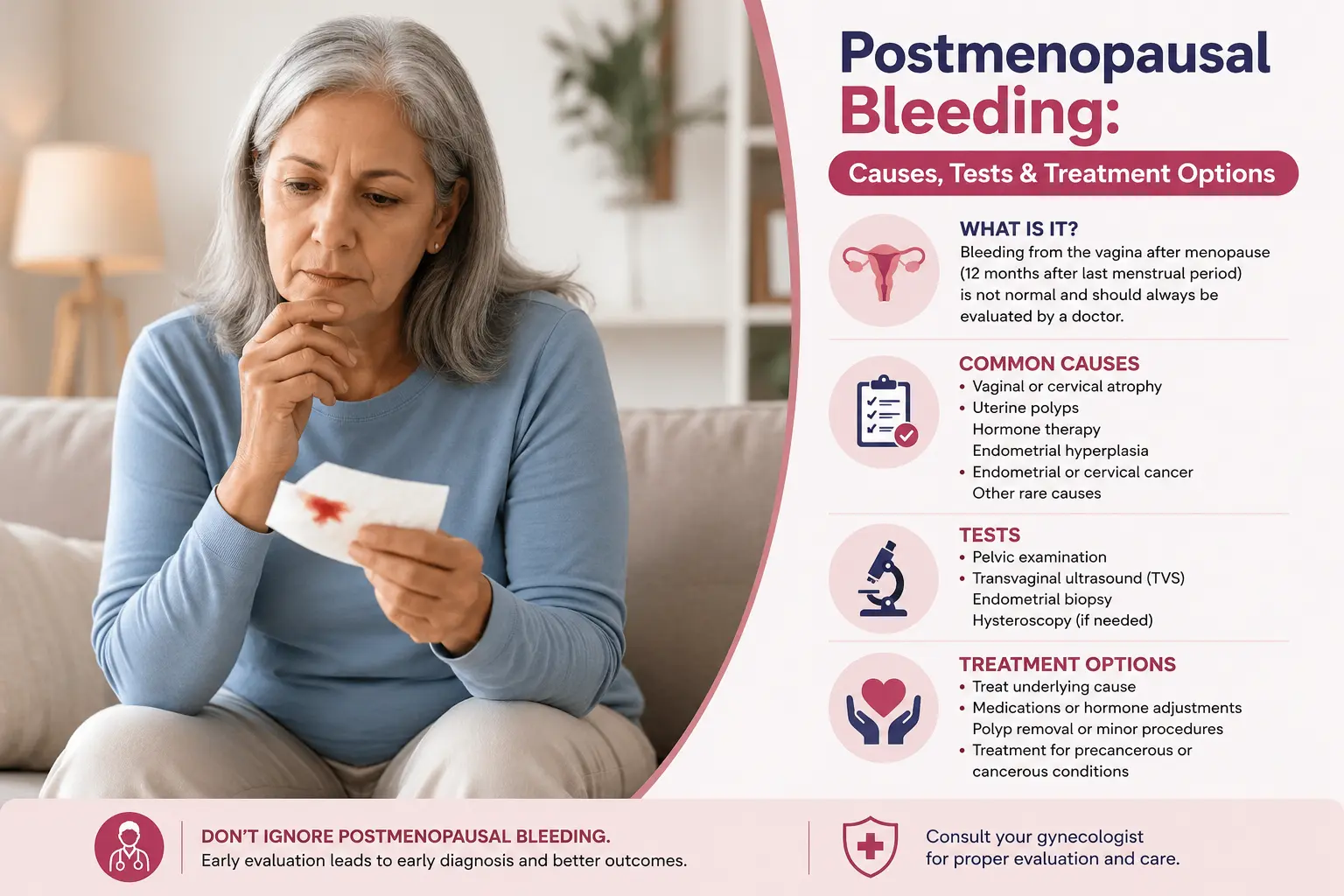 Postmenopausal Bleeding: Causes, Tests &amp; Treatment Options